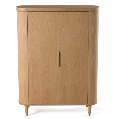 LA Furniture Richmond Modern Natural Oak Rounded Tall Buffet VGME-RICHMOND-TB Contemporary Style by Vig Furnitrue Number 82770 Catch Home Goods