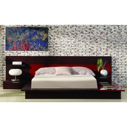 LA Furniture Eastern King Rimini Contemporary Walk-On Platform Bed with Nightstands VGWCRIMINI-EK Contemporary Style by Vig Furnitrue Number 11715 Catch Home Goods