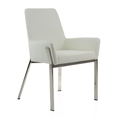 LA Furniture Robin Modern White Bonded Leather Dining Chair VGVCB8366-WHT Contemporary Style by Vig Furnitrue Number 74775 Catch Home Goods