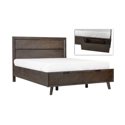 LA Furniture Roger Eastern King Mid-century Acacia Bed VGWDROGER-BRN-BED-EK Contemporary Style by Vig Furnitrue Number 77749 Catch Home Goods