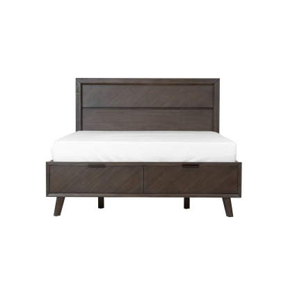LA Furniture Roger Eastern King Mid-century Acacia Bed VGWDROGER-BRN-BED-EK Contemporary Style by Vig Furnitrue Number 77749 Catch Home Goods
