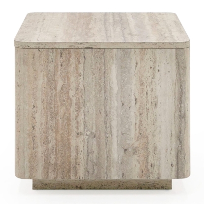 LA Furniture Roma Modern Faux Travertine Square End Table VGAN-ROMA-ET Contemporary Style by Vig Furnitrue Number 80566 Catch Home Goods