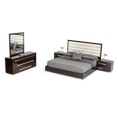 LA Furniture Romano Italian Modern Ebony Mirror VGACROMANO-MIR Contemporary Style by Vig Furnitrue Number 17728 Catch Home Goods