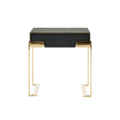 LA Furniture Rothsay Modern Wenge + Gold Nightstand VGVC-N096A Contemporary Style by Vig Furnitrue Number 80479 Catch Home Goods