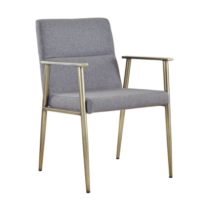 LA Furniture Sabri Contemporary Grey & Antique Brass Arm Dining Chair VGGAGA-6580CH-GRY Contemporary Style by Vig Furnitrue Number 77762 Catch Home Goods