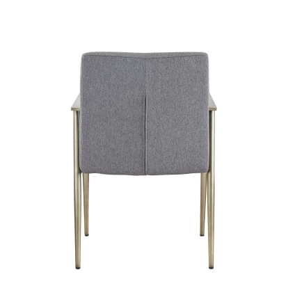 LA Furniture Sabri Contemporary Grey & Antique Brass Arm Dining Chair VGGAGA-6580CH-GRY Contemporary Style by Vig Furnitrue Number 77762 Catch Home Goods