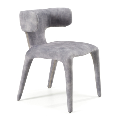 LA Furniture Saehee Modern Grey-Blue Velvet Dining Chair VGEU-MC-7512CH-GRY Contemporary Style by Vig Furnitrue Number 82761 Catch Home Goods
