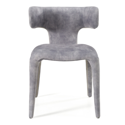 LA Furniture Saehee Modern Grey-Blue Velvet Dining Chair VGEU-MC-7512CH-GRY Contemporary Style by Vig Furnitrue Number 82761 Catch Home Goods