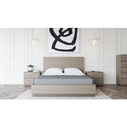 LA Furniture Eastern King Samson Contemporary Grey & Silver Bedroom Set VGLBHAMI-SET-EK Contemporary Style by Vig Furnitrue Number 78207 Catch Home Goods