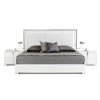LA Furniture Queen San Marino Modern White Bed VGACSANMARINO-BED-WHT-Q Contemporary Style by Vig Furnitrue Number 73197A|73197B Catch Home Goods