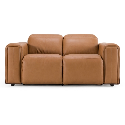 LA Furniture Sandstone Modern Brown Leather Loveseat with 2 Electric Recliners VGKV-KM.6120-LOVE-BRN Contemporary Style by Vig Furnitrue Number 83113 Catch Home Goods