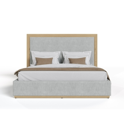 LA Furniture California King Santa Barbara Modern Grey Fabric + Natural Bed VGMABR-152-BED-CK Contemporary Style by Vig Furnitrue Number 82036 Catch Home Goods