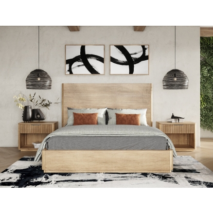 LA Furniture Santa Monica Modern Natural Oak Bedroom Set VGMABR-144-SET Contemporary Style by Vig Furnitrue Number 82033|81514|82034 Catch Home Goods