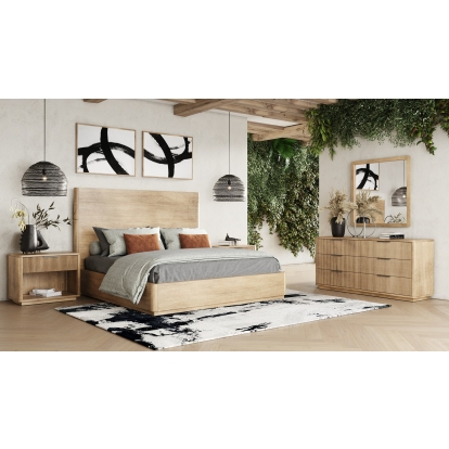 LA Furniture Santa Monica Modern Natural Oak Bedroom Set VGMABR-144-SET Contemporary Style by Vig Furnitrue Number 82033|81514|82034 Catch Home Goods