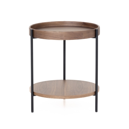 LA Furniture Savoy Modern Walnut End Table VGDW-J5766-WAL Contemporary Style by Vig Furnitrue Number 82096 Catch Home Goods