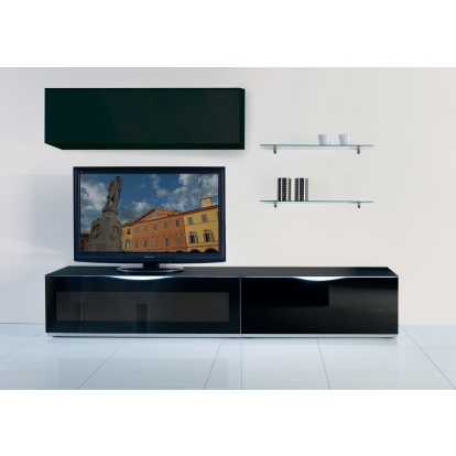 LA Furniture MO-USA3 Modena Modern Black TV Entertainment System Made In Italy VGMUMO-USA3-NE Contemporary Style by Vig Furnitrue Number 15816|15817|15818|15823 Catch Home Goods