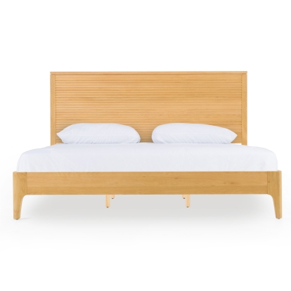 LA Furniture Seattle Modern Natural Oak Bed VGWD-SEA-QBKB-BED Contemporary Style by Vig Furnitrue Number 81594|81595 Catch Home Goods