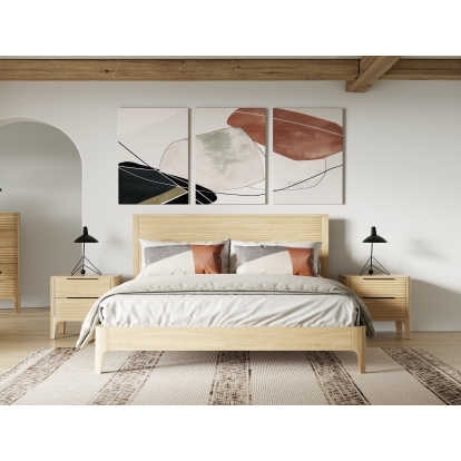 LA Furniture Seattle Modern Natural Oak Bedroom Set VGWD-SEA-QBKB-SET Contemporary Style by Vig Furnitrue Number 81600|81601 Catch Home Goods