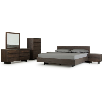 LA Furniture Eastern King Selma Modern Dark Aged Oak & Concrete Bedroom Set VGEDSELMA-SET-EK Contemporary Style by Vig Furnitrue Number 72925 Catch Home Goods