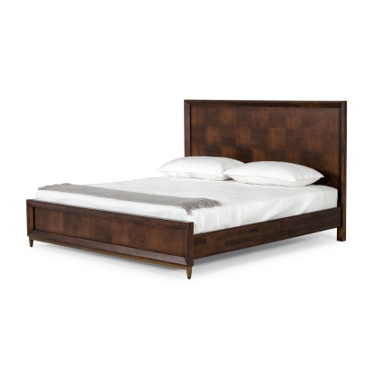 LA Furniture Shane Eastern King Modern Acacia & Brass Bed VGNXSHANE-BED-EK Contemporary Style by Vig Furnitrue Number 77471 Catch Home Goods