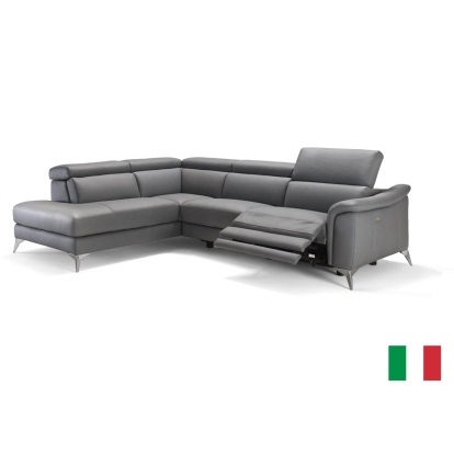 LA Furniture Monte Carlo Italian Modern Grey Leather LAF Sectional Sofa VGCC-MONTECARLO-G-LAF Contemporary Style by Vig Furnitrue Number 80276|80900 Catch Home Goods