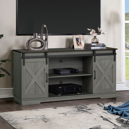 Furniture Of America Garibaldi Rustic Farmhouse Brown/Gray Tv Stand Model SL-AC4000-TV