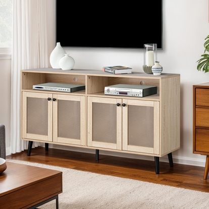 Furniture Of America Idanha Mid-Century Modern Natural Tv Stand Model SL-AC4001-TV