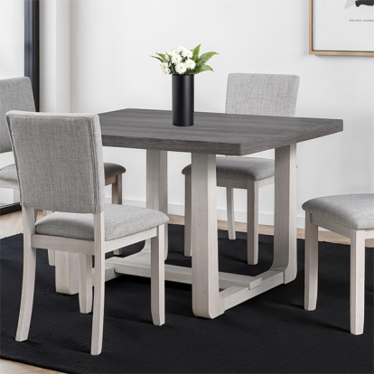 Furniture Of America Sauro Transitional Gray Dining Table Model SL3405GY-T