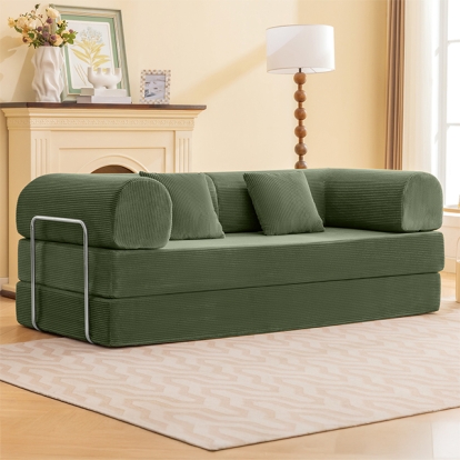Furniture Of America Perri Contemporary Olive Green 79" Compressed Sofa Model SL6907GR