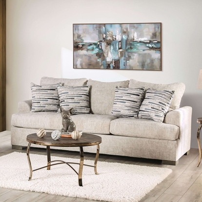 Furniture Of America Leytonstone Transitional Cream Sofa Model SM1209-SF