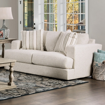 Furniture Of America Flintshire Transitional Beige Loveseat Model SM1210-LV