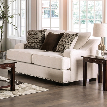 Furniture Of America Sonora Transitional Beige Loveseat Model SM1217-LV
