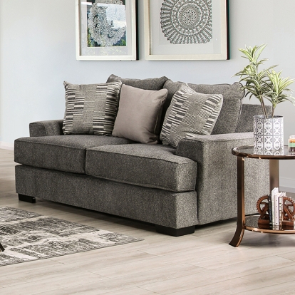 Furniture Of America Holborn Transitional Gray Loveseat Model SM1220-LV