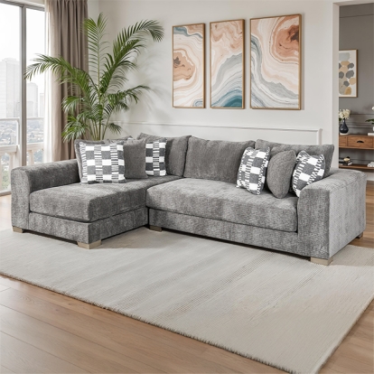 Furniture Of America Artesia Transitional Charcoal Gray Sectional Model SM1250-SECT