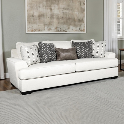 Furniture Of America Hyde Park Transitional Gray Oversized Sofa W/ Pillows Model SM1254-SF