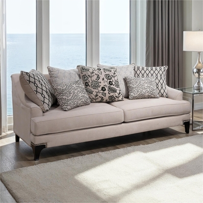 Furniture Of America Lowell Transitional Taupe Sofa Model SM2201TP-SF