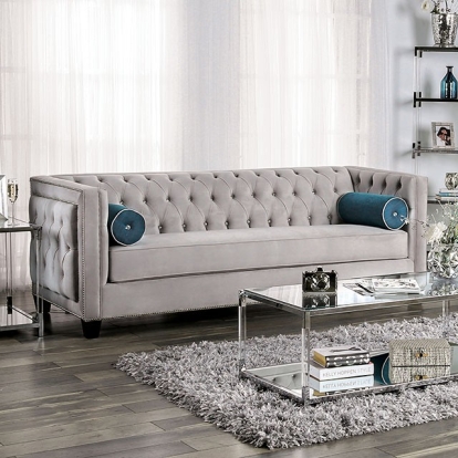 Furniture Of America Silvan Transitional Gray Sofa Model SM2283-SF