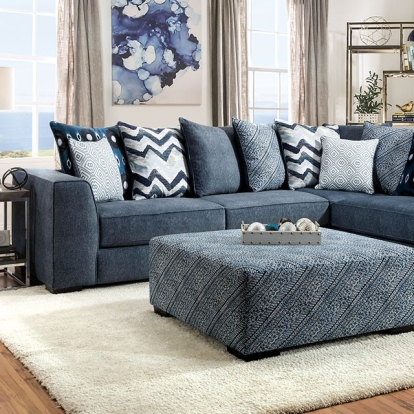 Furniture Of America Brielle Transitional Blue Sectional Model SM5146-SECT