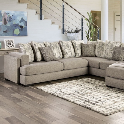 Furniture Of America Angelia Transitional Light Gray Sectional Model SM5182-SECT