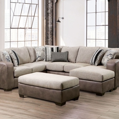 Furniture Of America Ashenweald Contemporary Brown/Light Brown Sectional Model SM5404-SECT