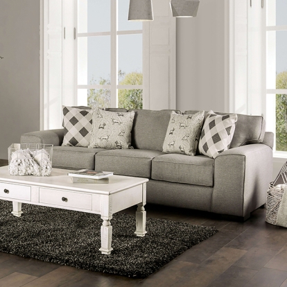 Furniture Of America Newry Transitional Gray Sofa Model SM6091-SF