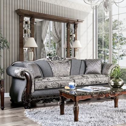 Furniture Of America Newdale Traditional Gray Sofa Model SM6424-SF