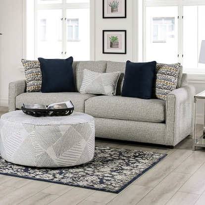 Furniture Of America Chancery Transitional Gray/Navy Sofa Model SM8194-SF