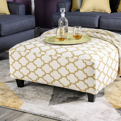 Furniture Of America Orson Contemporary Ivory Ottoman Model SM8600-OT