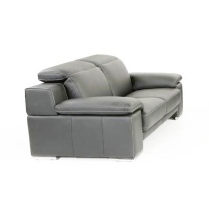 LA Furniture Evergreen Modern Stone Grey Italian Leather Sofa VGNT-EVERGREEN-SGRY-S Contemporary Style by Vig Furnitrue Number 79598 Catch Home Goods