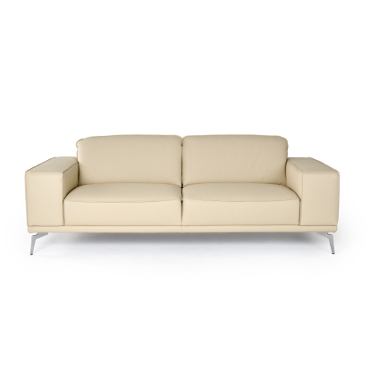 LA Furniture Soho Italian Off White Leather Sofa VGDTSOHO-SF-OFFWHT-S Contemporary Style by Vig Furnitrue Number 81705 Catch Home Goods