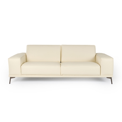 LA Furniture Soho Italian Ivory Leather Sofa VGDTSOHO-SF-IVORY-S Contemporary Style by Vig Furnitrue Number 81960 Catch Home Goods