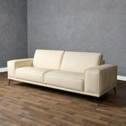 LA Furniture Soho Italian Ivory Leather Sofa VGDTSOHO-SF-IVORY-S Contemporary Style by Vig Furnitrue Number 81960 Catch Home Goods
