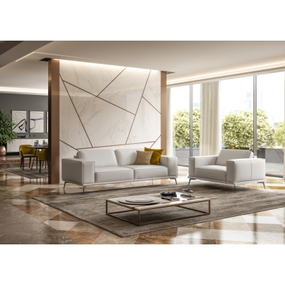 LA Furniture Soho Contemporary Italian White Leather Sofa VGCCSOHO-WHT-S Contemporary Style by Vig Furnitrue Number 81701 Catch Home Goods
