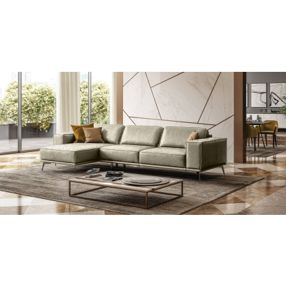 LA Furniture Soho Italian Left Facing Grey Maya Cloud Leather Sectional Sofa VGCCSOHO-LAF-GRY-SECT Contemporary Style by Vig Furnitrue Number 79364 Catch Home Goods